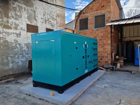 Máy phát điện Diesel 320kW siêu chống ồn xuất khẩu Madagascar