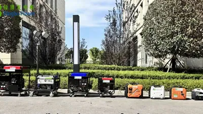 Đèn tháp di động tích hợp máy phát điện xăng 5kW