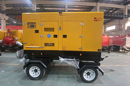 Máy Phát Điện Diesel Chống Ồn Có Gắn Rơ Moóc Kéo
