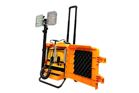 Đèn chiếu sáng khu vực từ xa di động dùng máy phát xăng 700W